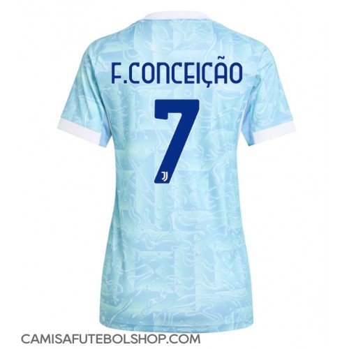 Camisa de time de futebol Juventus Francisco Conceicao #7 Replicas 2º Equipamento Feminina 2025-26 Manga Curta